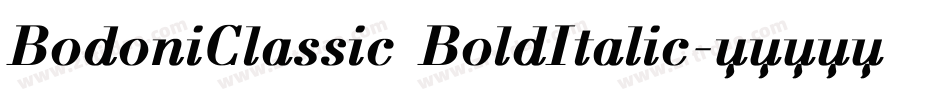 BodoniClassic BoldItalic字体转换
